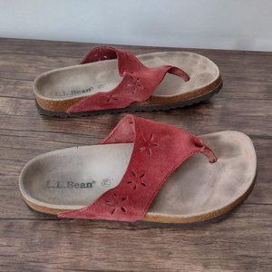 LL Bean (Birkenstock-style) Leather Sandals Women's Size 7.5 EUC